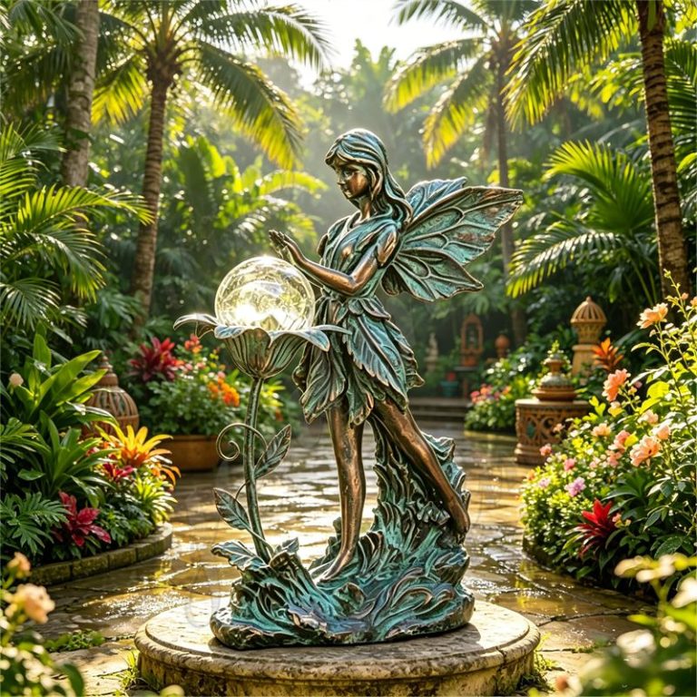 Бронзовая статуя феи в натуральную величину для сада