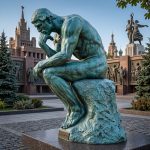 Бронзовая Статуя Мыслитель Родена