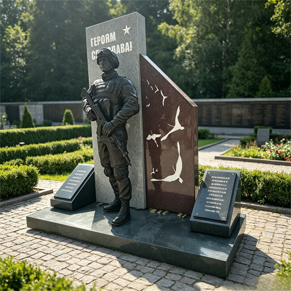 Кастомный бронзовый памятник героям СВО