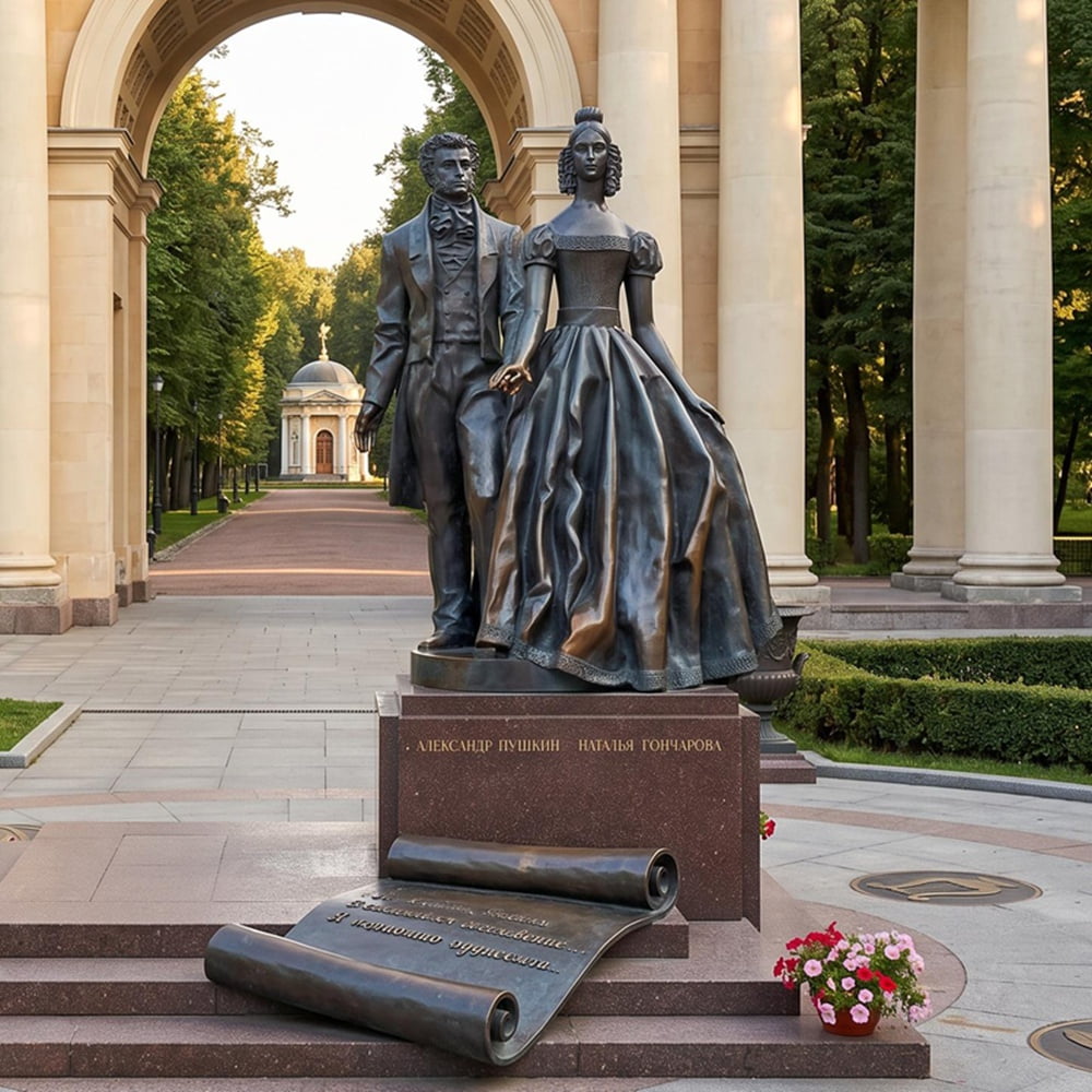 памятник наталье и пушкину