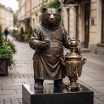 скульптура «Медведь с самоваром»